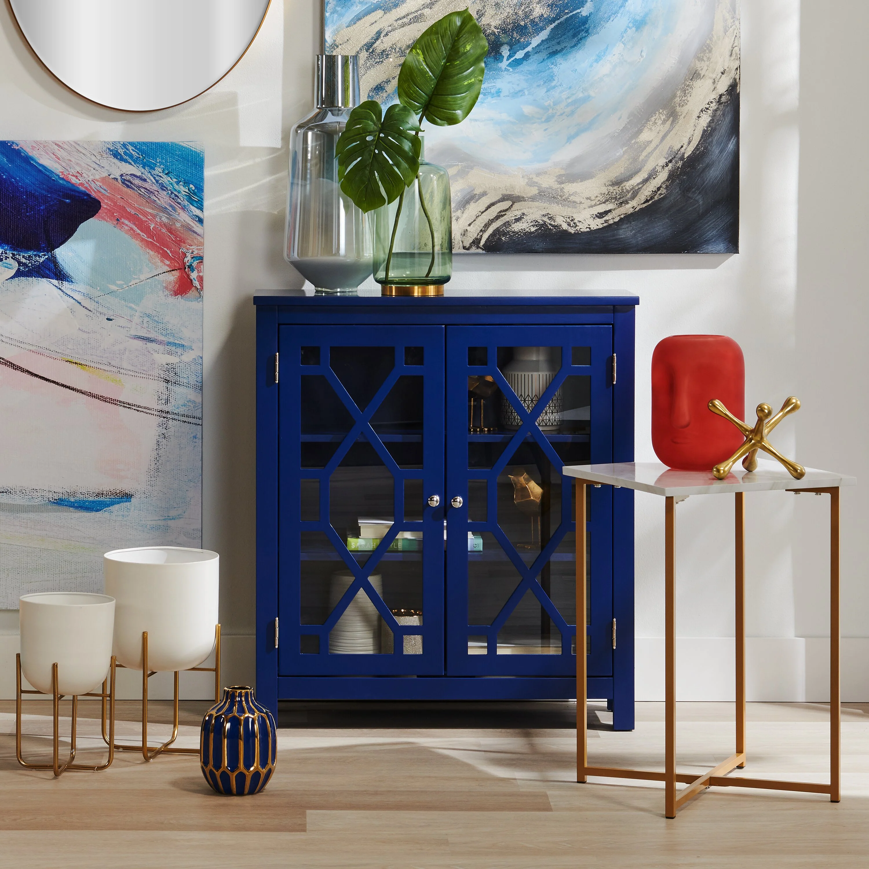 Binche Accent Cabinet - Navy - Image 6