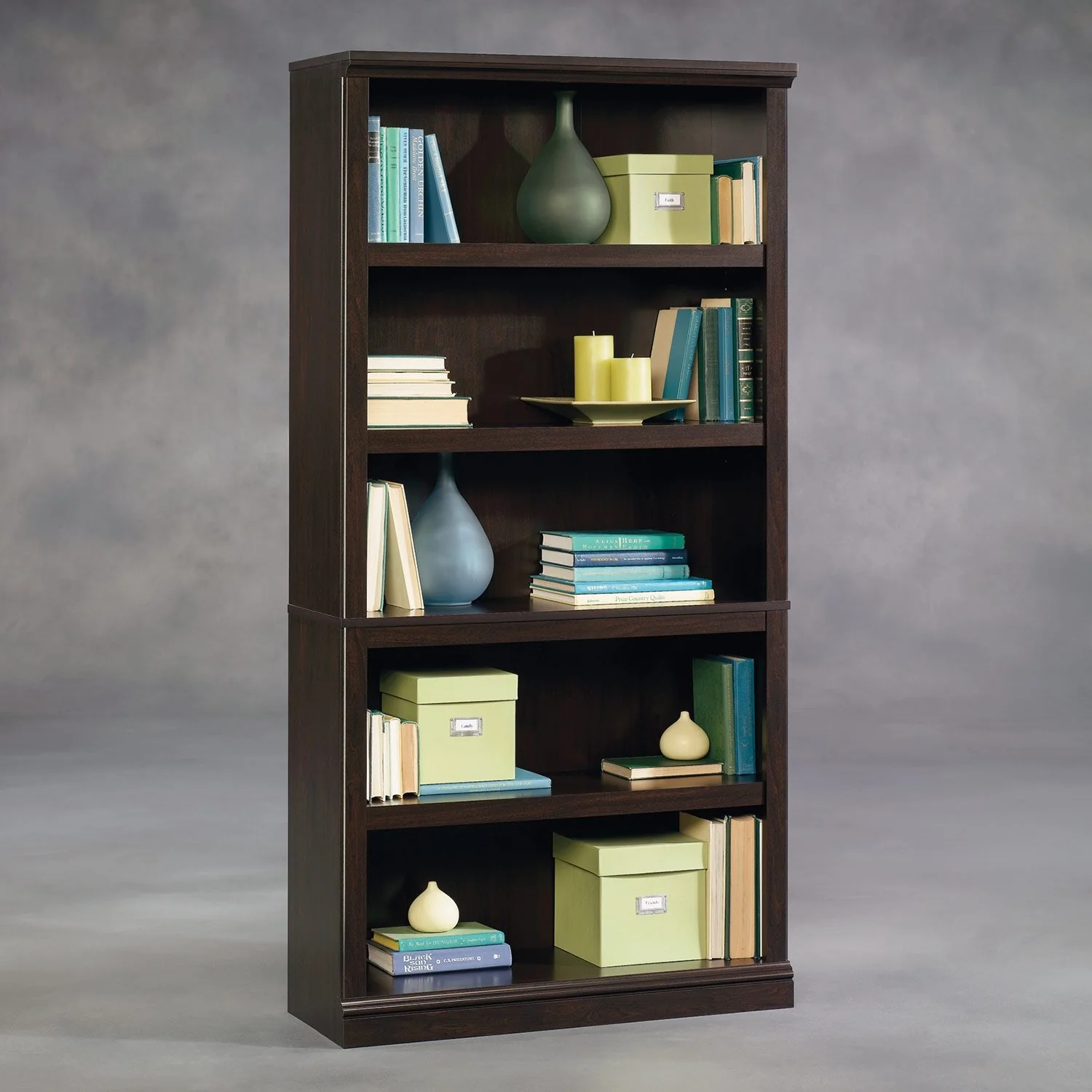 Blyth Bookcase with Five Shelves - Jamocha Wood - Image 2