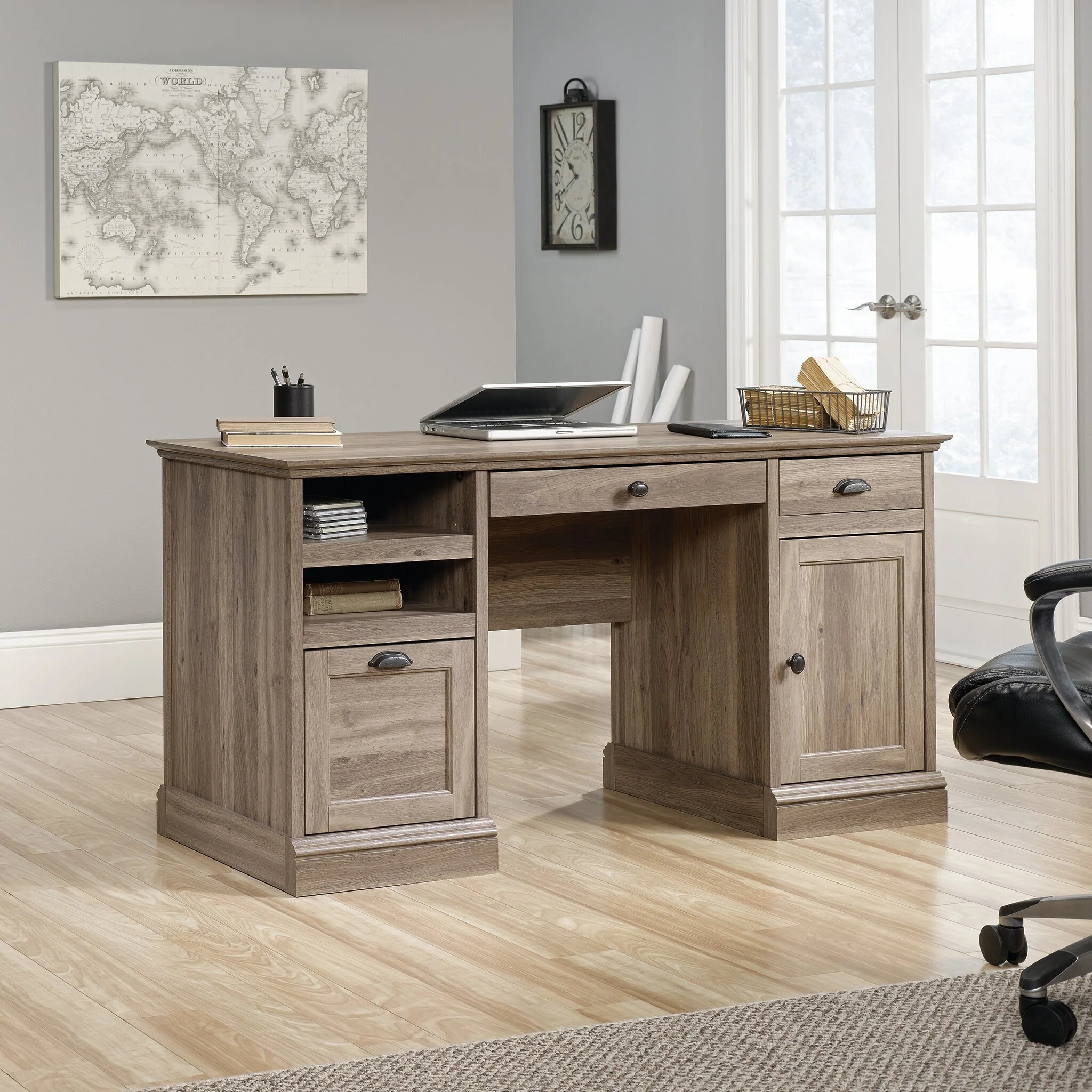 Borba Executive Desk - Salt Oak - Image 7
