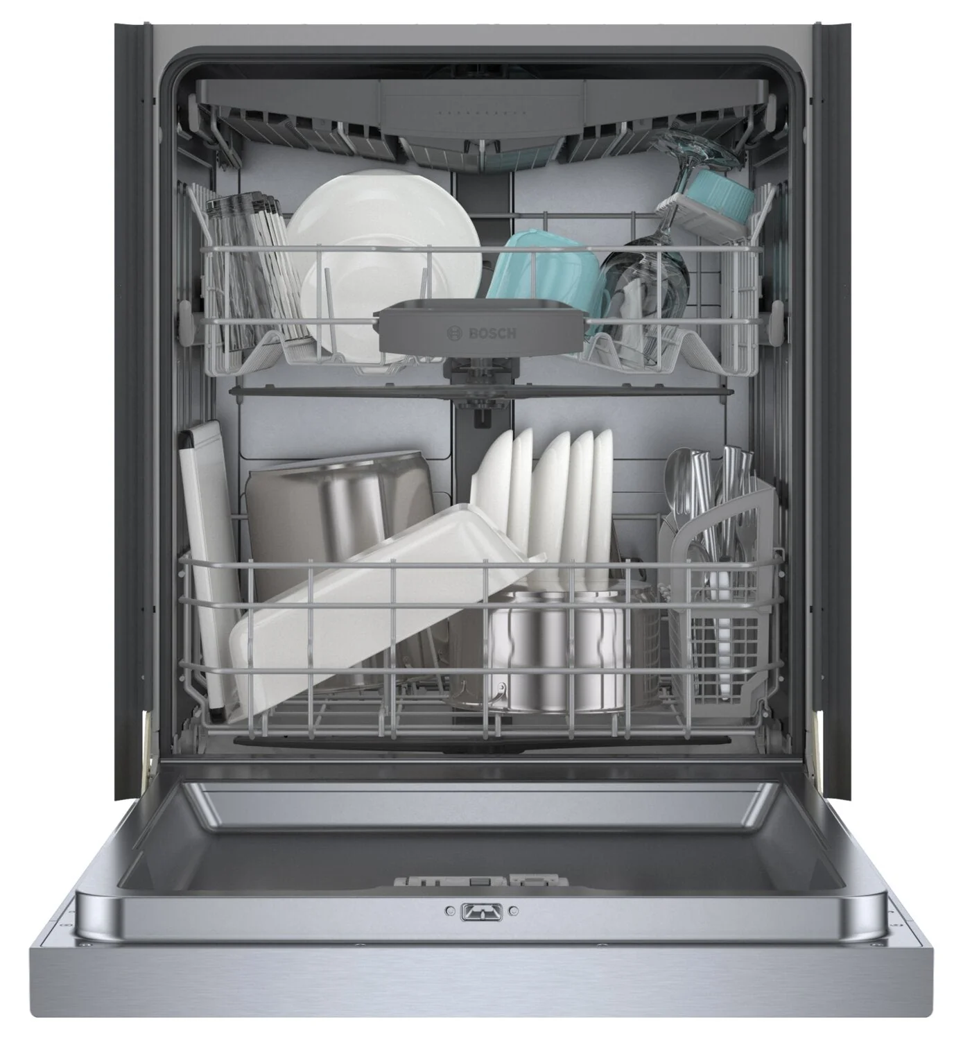 Bosch 100 Series Smart Dishwasher with PrecisionWash® and Third Rack - SHE5AE75N - Image 10