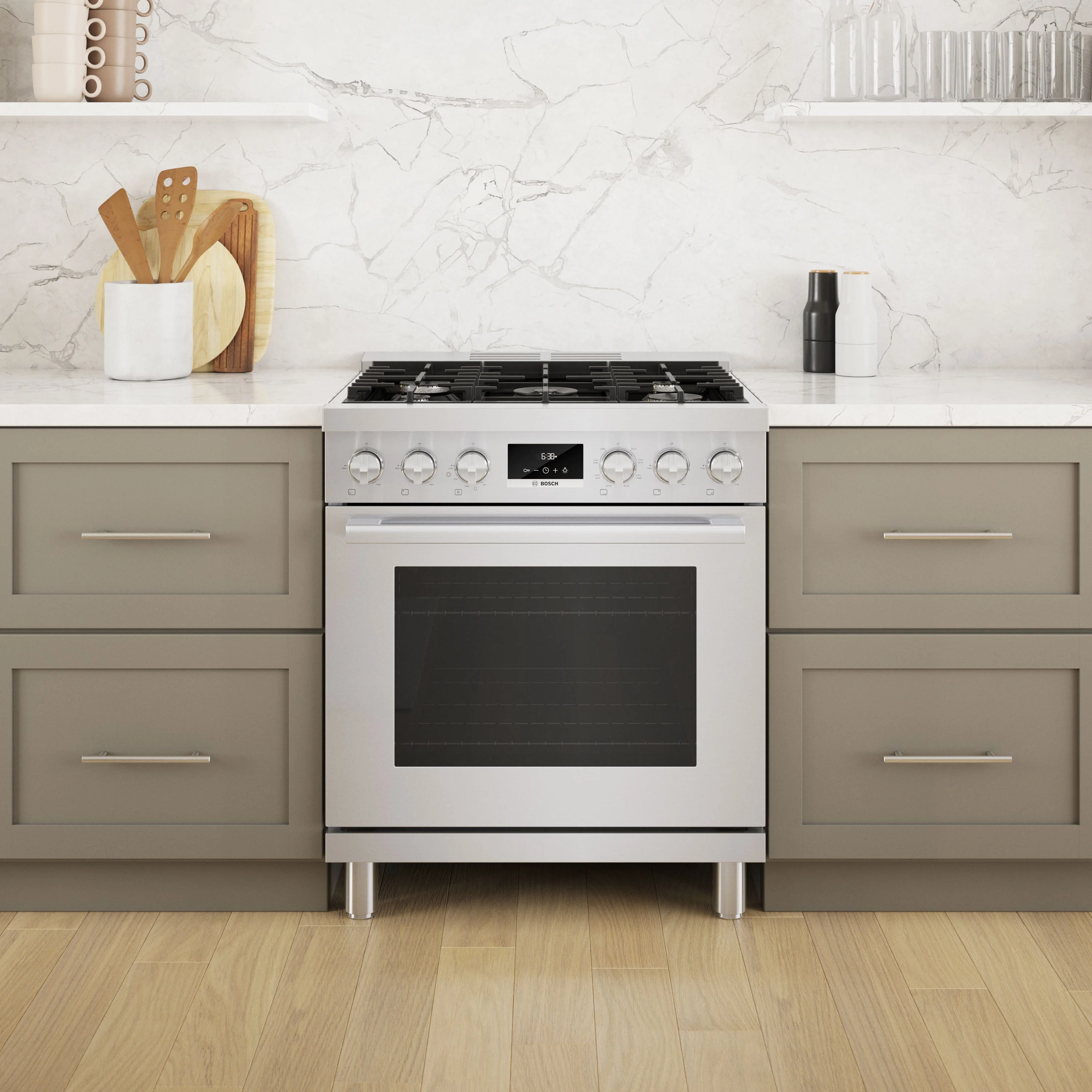 Bosch 30" Industrial Style Gas Range Stainless Steel - HGS8055UC - Image 12