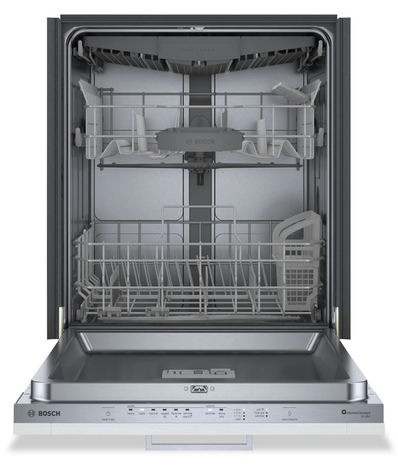 Bosch 300 Series Panel-Ready Smart Dishwasher with PureDry® and Third Rack - SHV53CM3N - Image 3