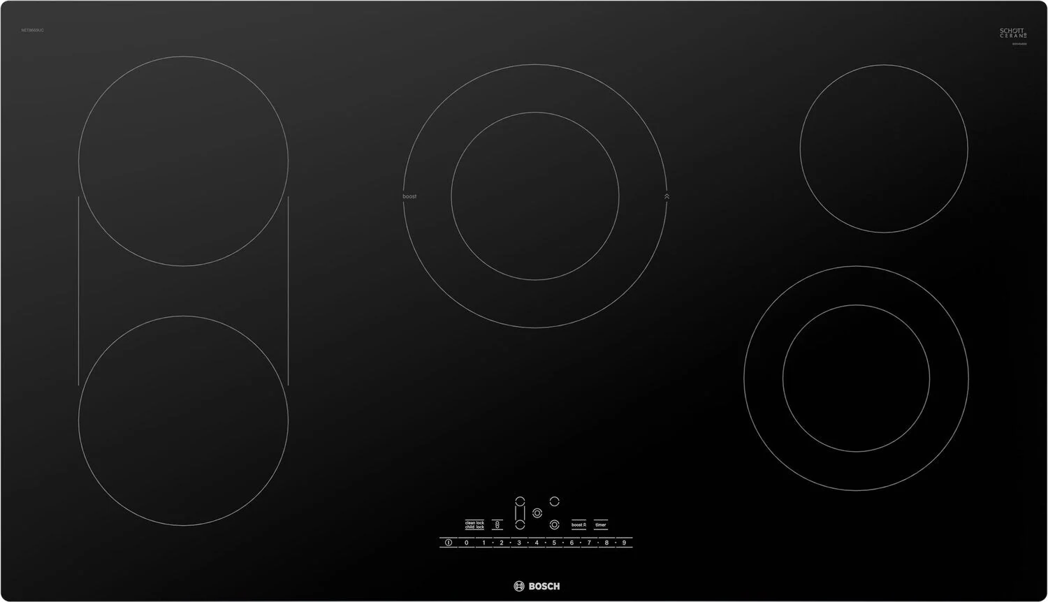 Bosch 36" 800 Series Frameless Electric Cooktop - NET8669UC