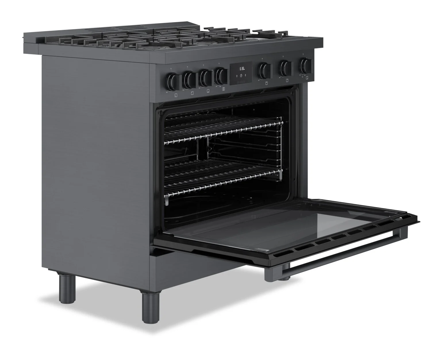 Bosch 800 Series 3.4 Cu. Ft. Industrial-Style Freestanding Gas Range - HGS8645UC - Image 2