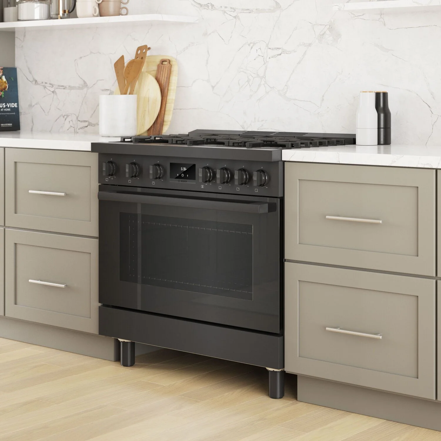 Bosch 800 Series 3.4 Cu. Ft. Industrial-Style Freestanding Gas Range - HGS8645UC - Image 5
