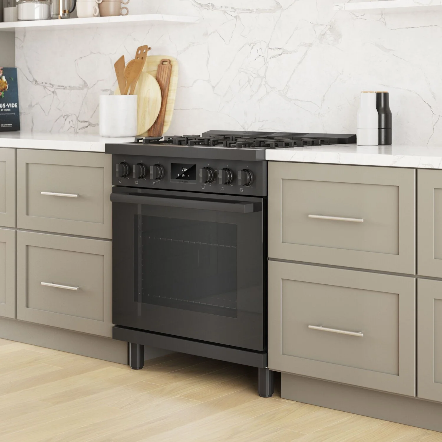 Bosch 800 Series 3.7 Cu. Ft. Industrial-Style Freestanding Gas Range - HGS8045UC - Image 8