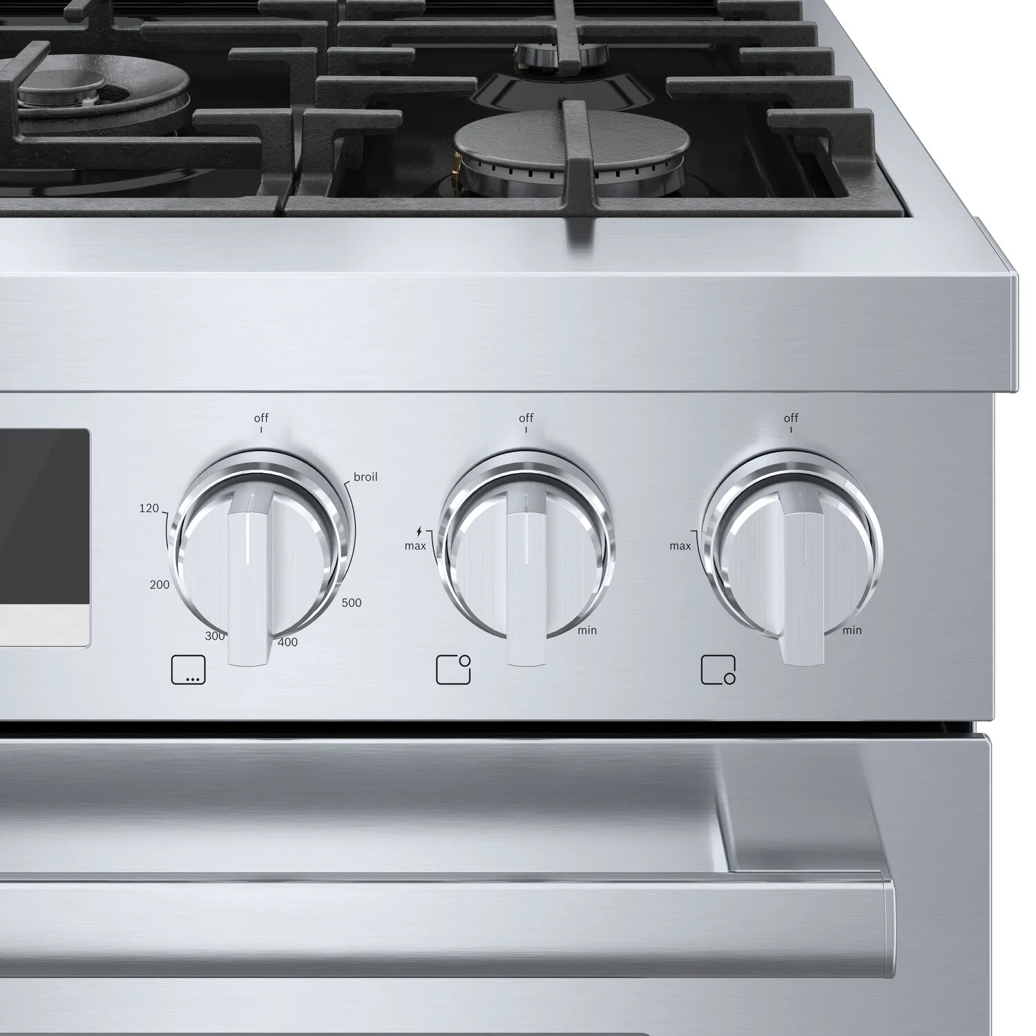 Bosch 800 Series 3.7 Cu. Ft. Industrial-Style Freestanding Gas Range - HGS8055UC - Image 3