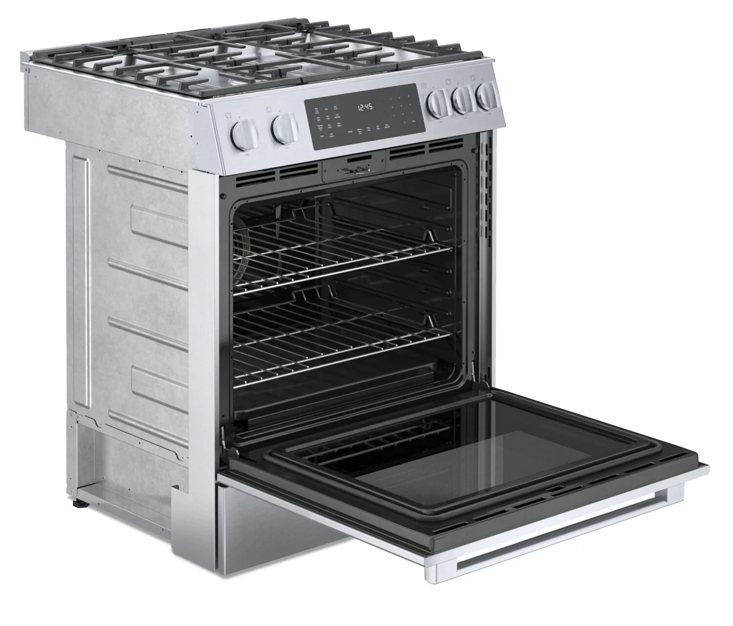 Bosch 800 Series 4.6 Cu. Ft. Dual Fuel Range with Warming Drawer - HDI8056C - Image 2