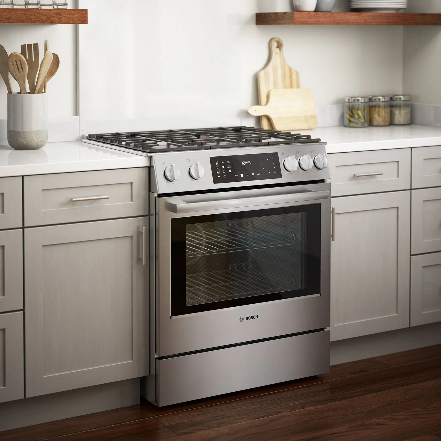 Bosch 800 Series 4.6 Cu. Ft. Dual Fuel Range with Warming Drawer - HDI8056C - Image 7