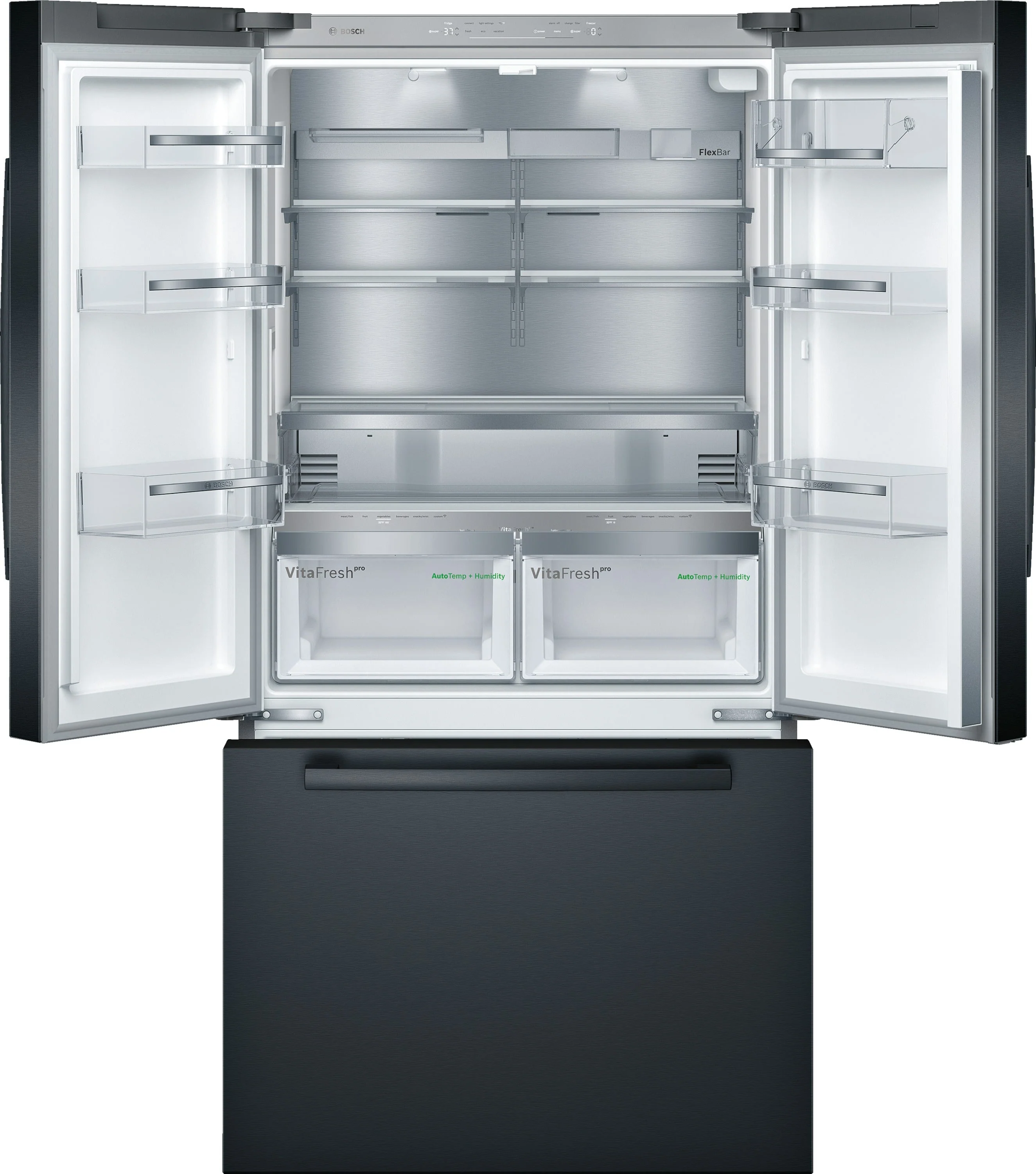 Bosch 800 Series Black Stainless Steel Counter-Depth French Door Refrigerator - B36CT80SNB - Image 3