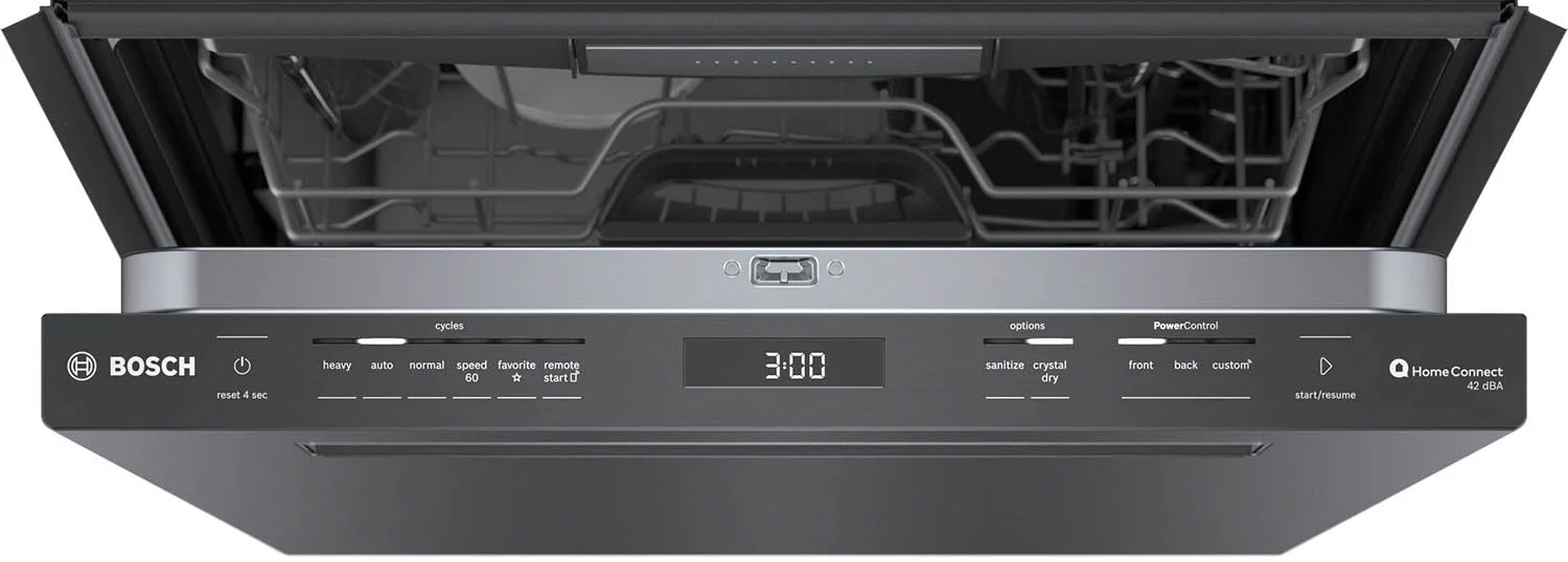 Bosch Black Stainless Steel 24" Smart Dishwasher with Home Connect, Third Rack - SHP78CM4N - Image 3