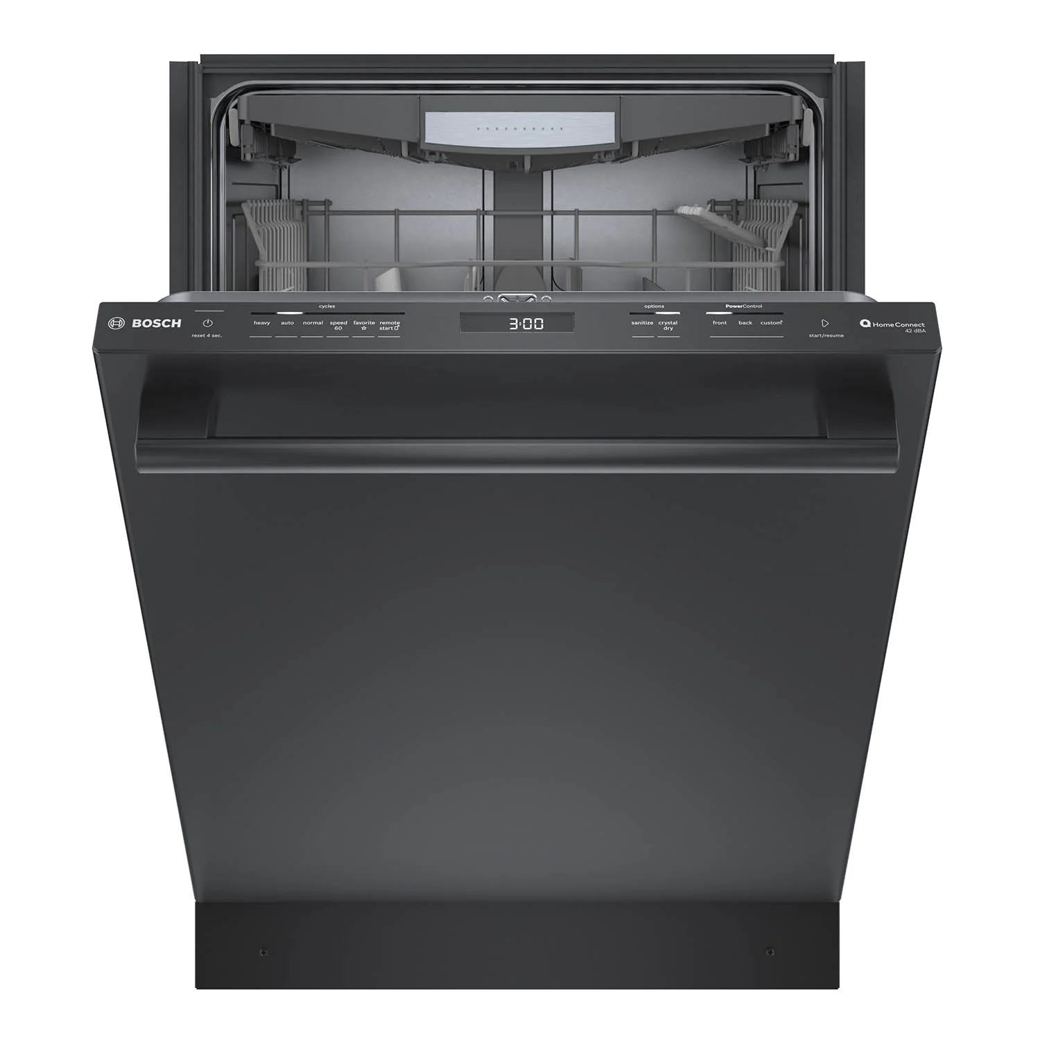 Bosch Black Stainless Steel 24" Smart Dishwasher with Home Connect, Third Rack - SHX78CM4N - Image 4