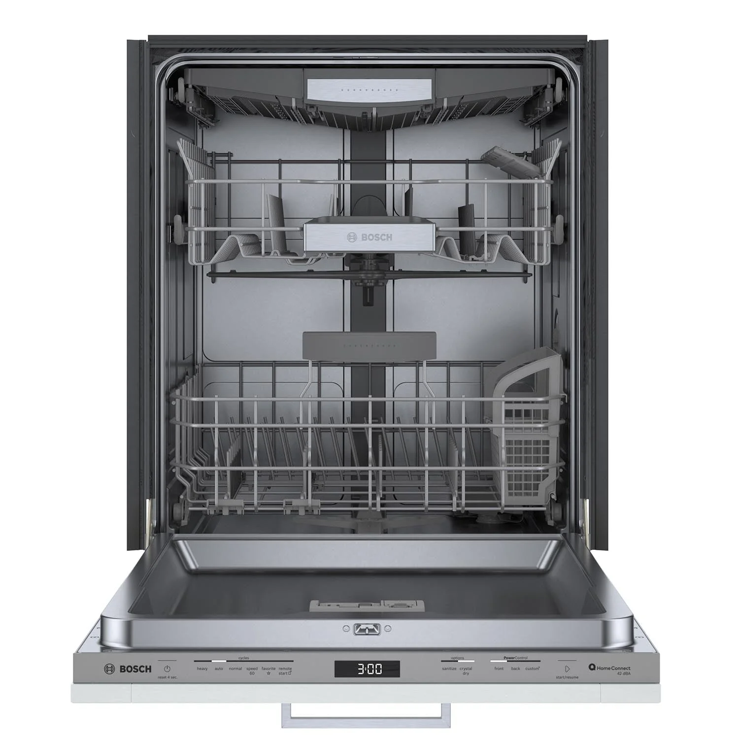 Bosch Custom Panel 24" Smart Dishwasher with Home Connect, Third Rack - SHV78CM3N - Image 6