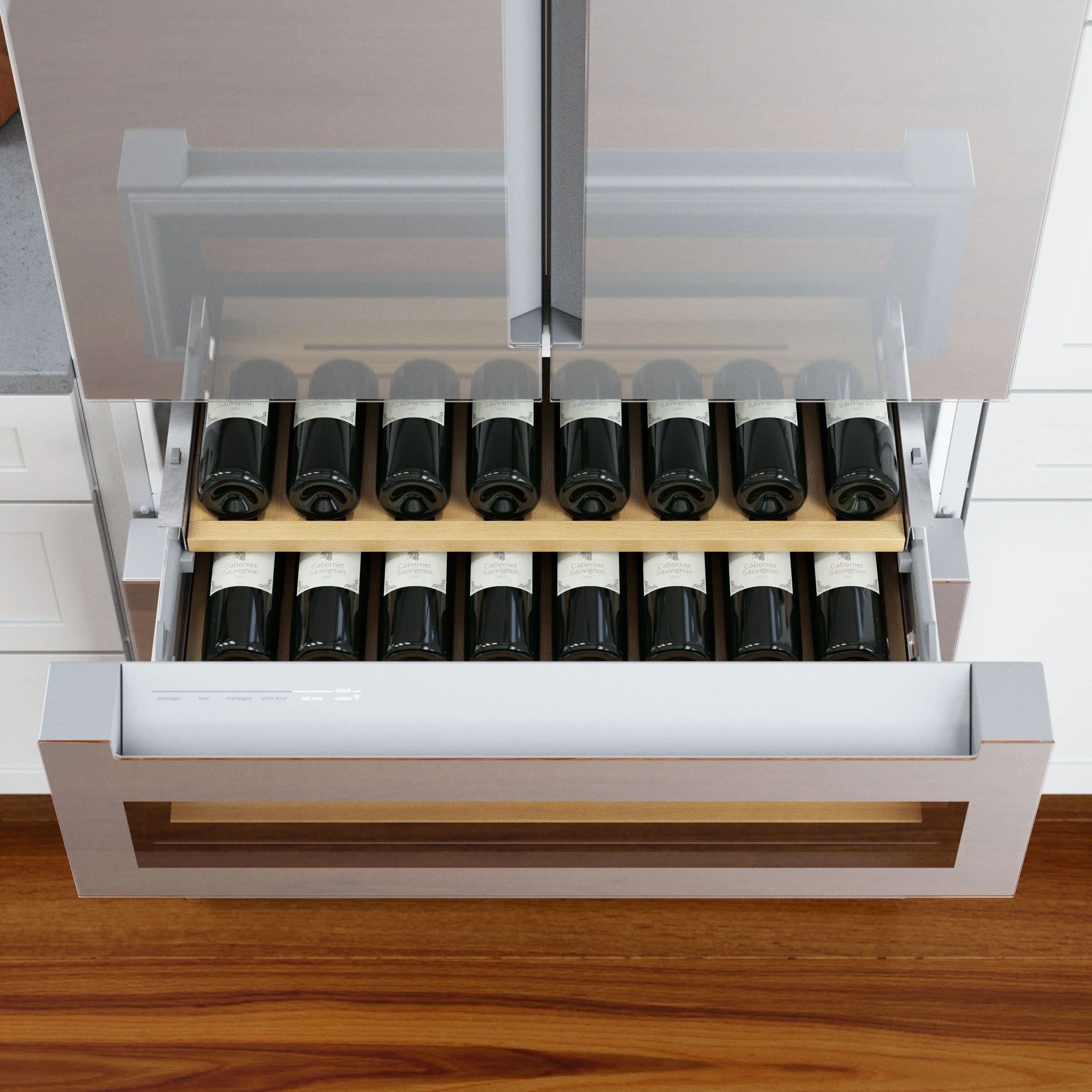 Bosch Stainless Steel Counter Depth French Door Refrigerator with Wine Drawer (21.2 Cu.Ft) - B36CL81ENG - Image 6