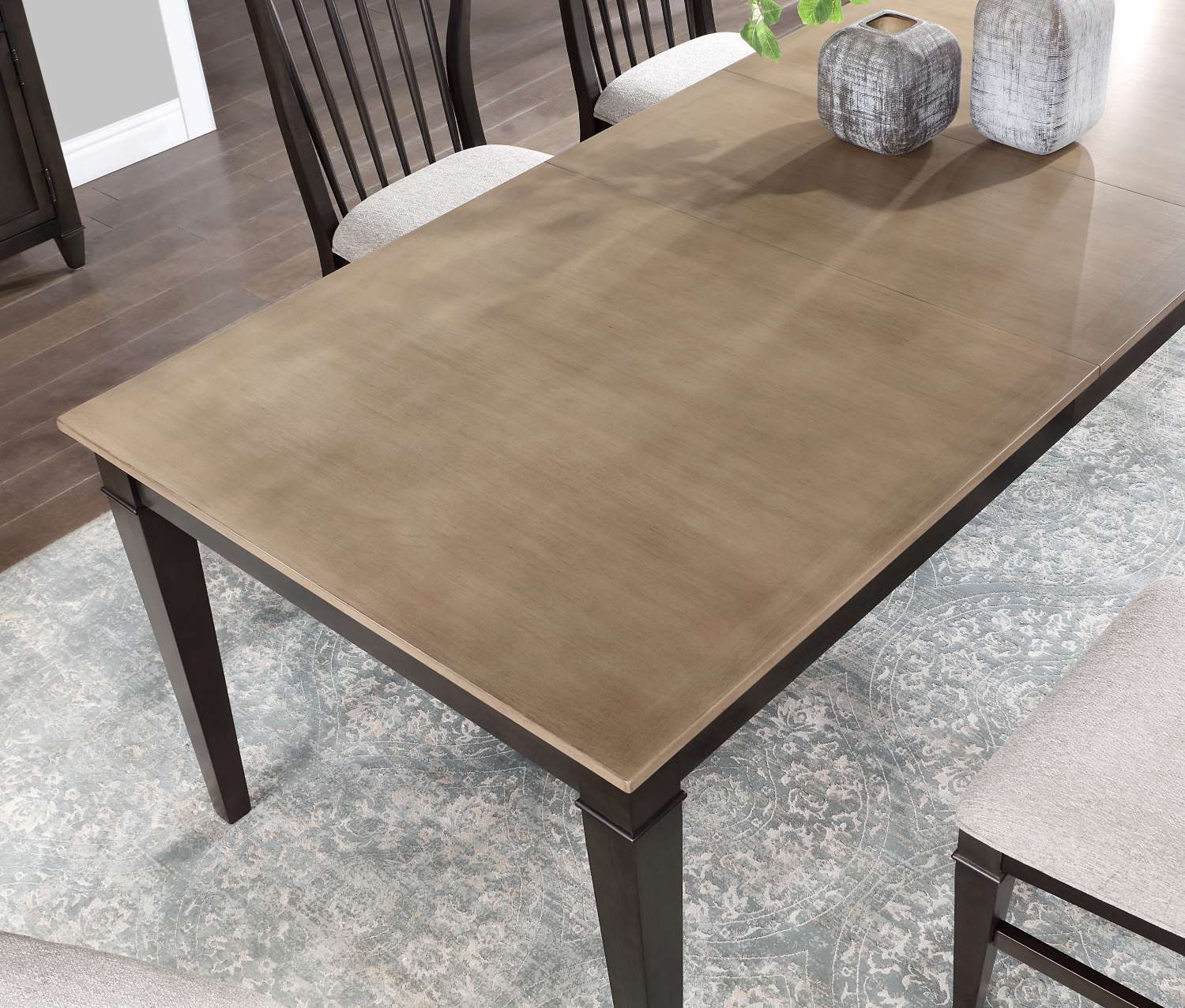 Bow River 7-Piece Dining Set - Oak/Black - Image 6