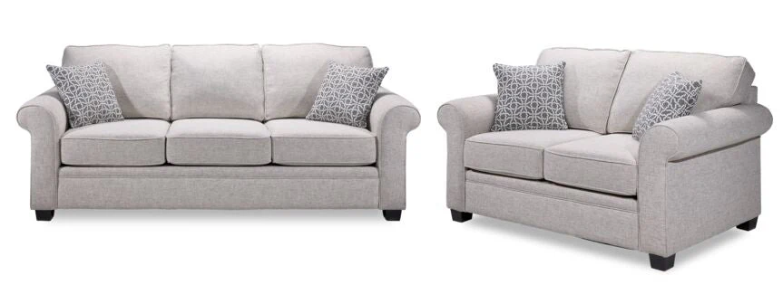 Brayshaw Sofa and Loveseat Set - Light Beige