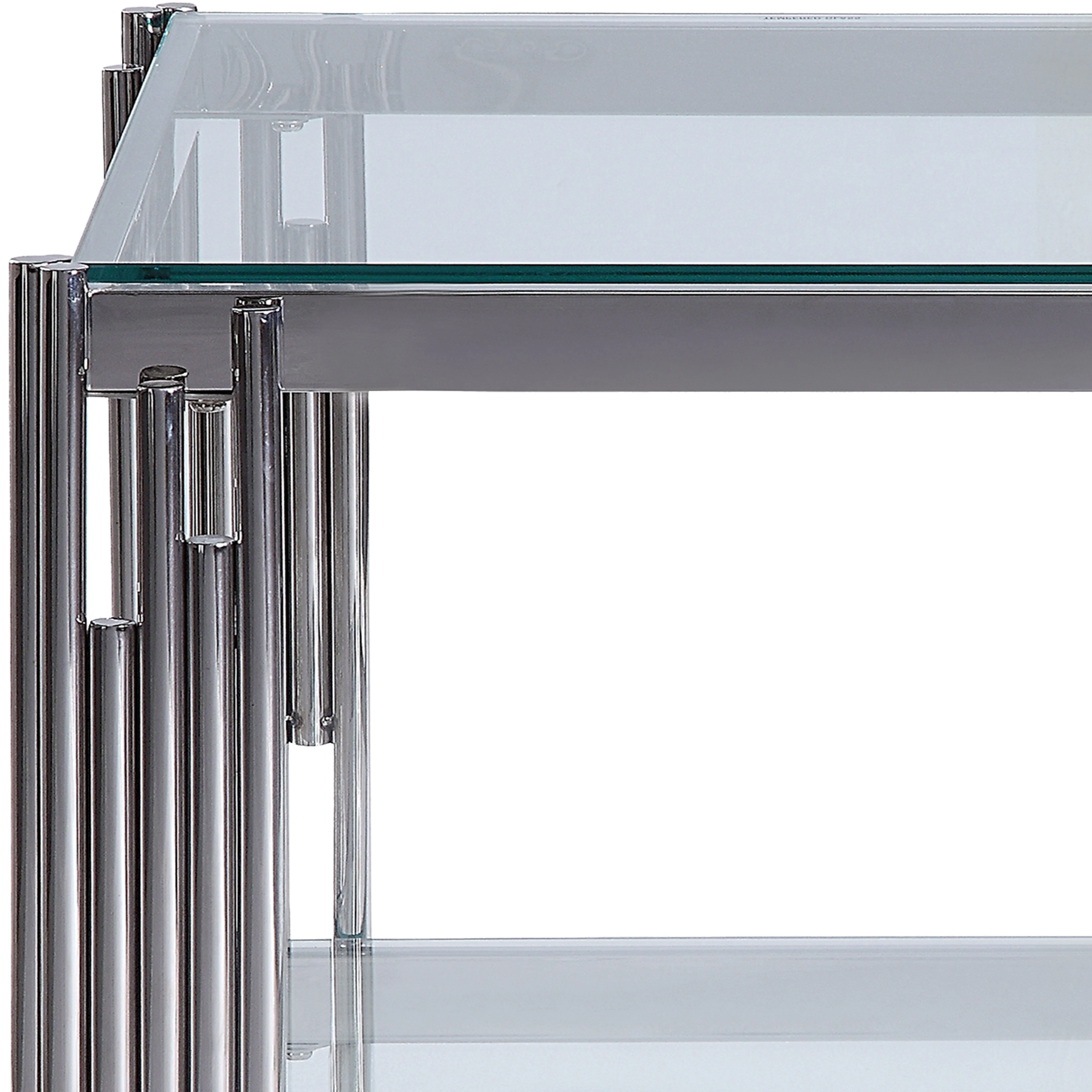 Britney Coffee Table - Glass/Stainless Steel - Image 3
