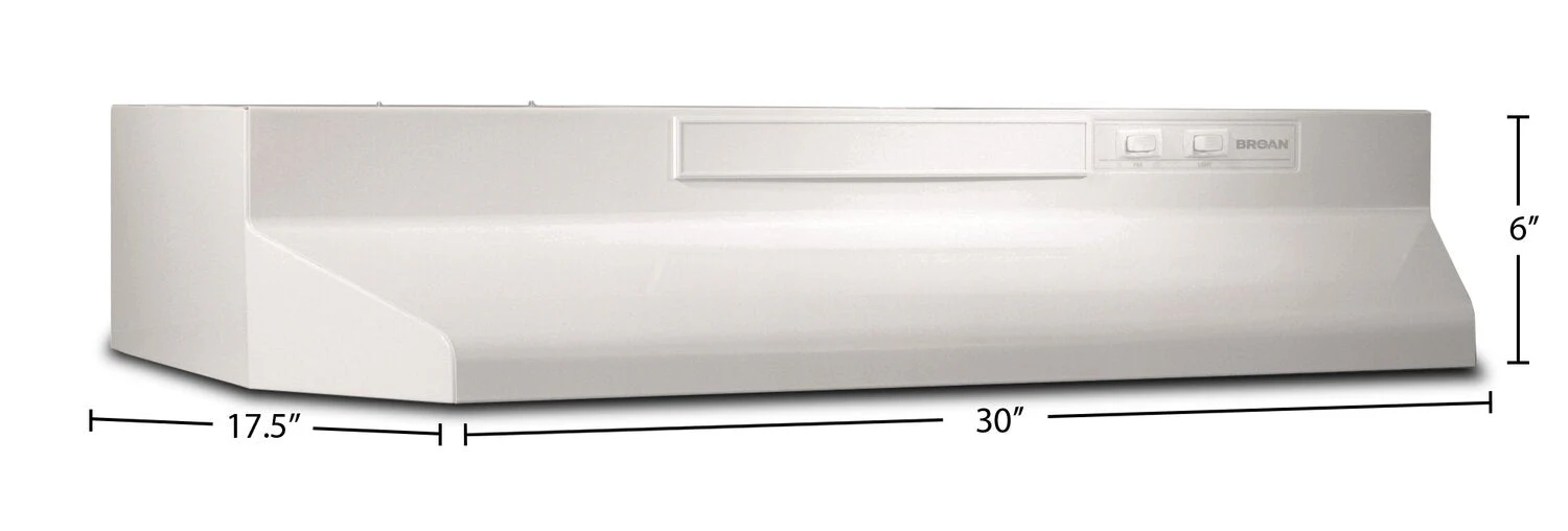 Broan BU2-Series 30" Under-Cabinet Range Hood - BU230WW - Image 3