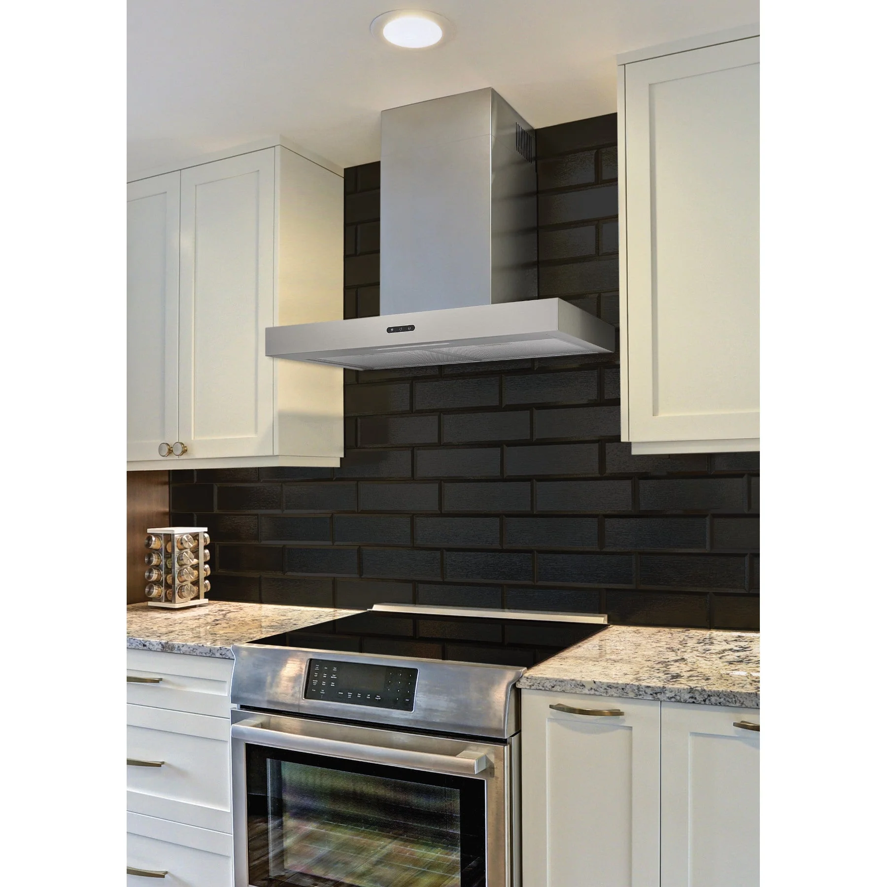 Broan Stainless Steel 30" 400 CFM T-Style Chimney Range Hood - EW4330SS - Image 2