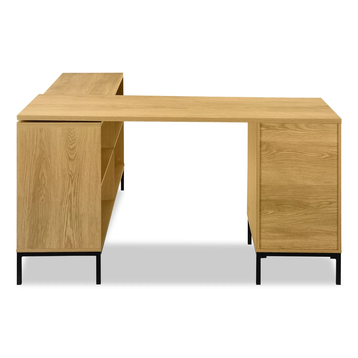 Bryker L-Shaped Desk - Oak - Image 3