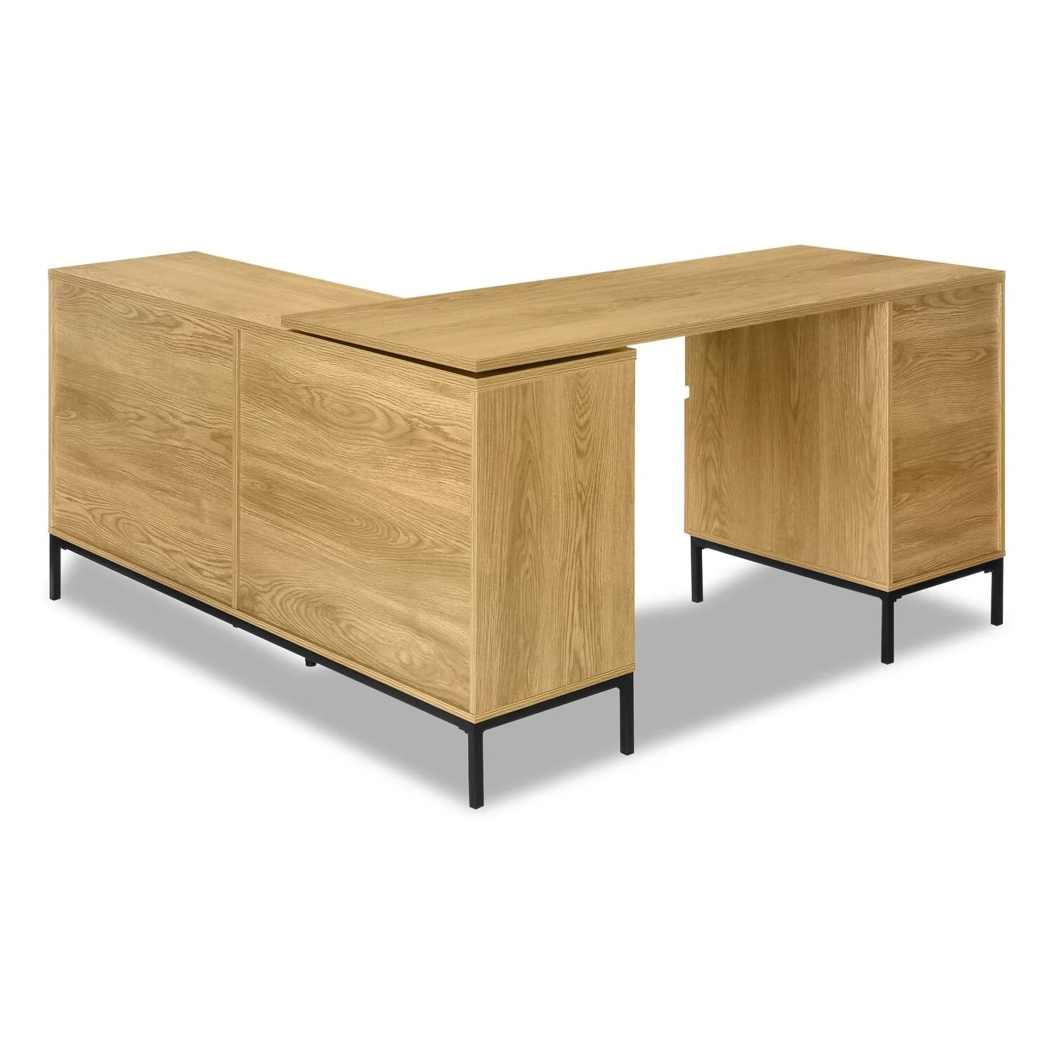 Bryker L-Shaped Desk - Oak - Image 4