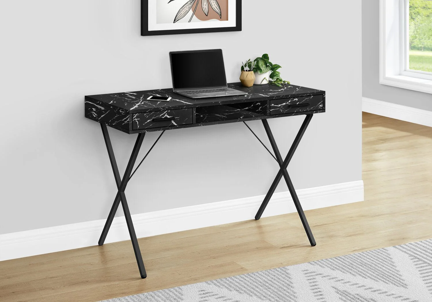 Byng Desk - Black Marble-Look - Image 3