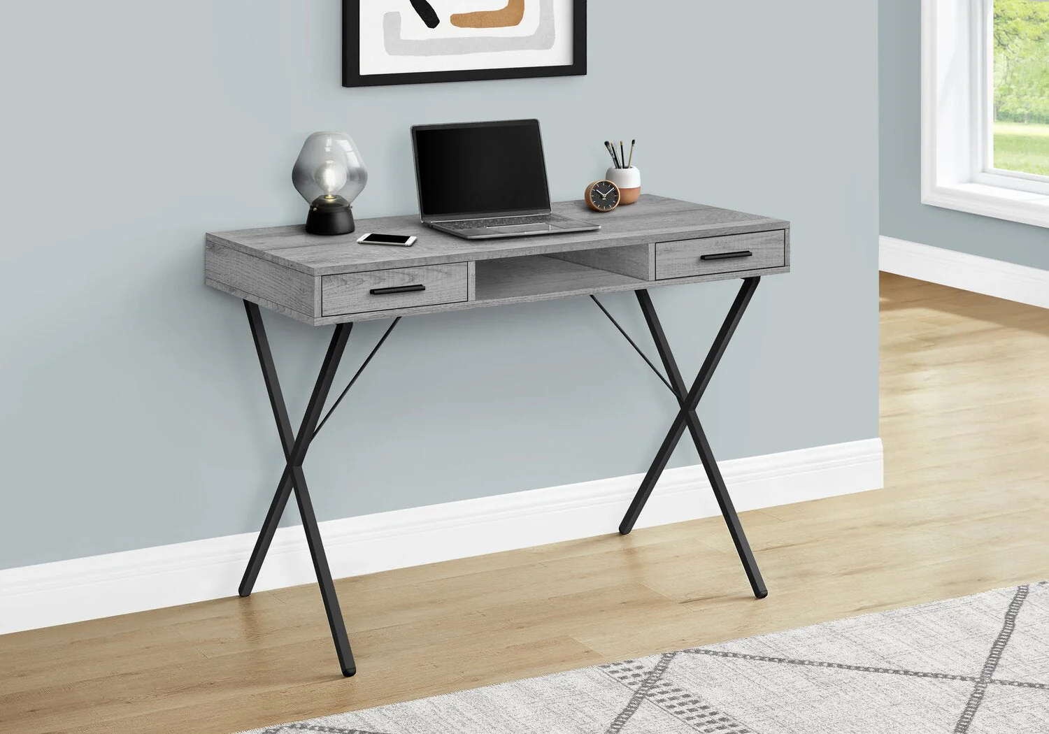 Byng Desk - Grey - Image 3
