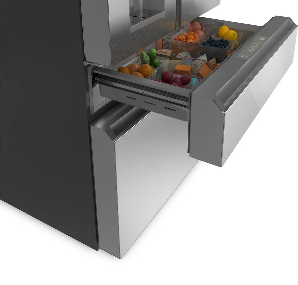 Café 22.3 Cu. Ft. Counter-Depth 4-Door French-Door Refrigerator - CXE22DM5PS5 - Image 7
