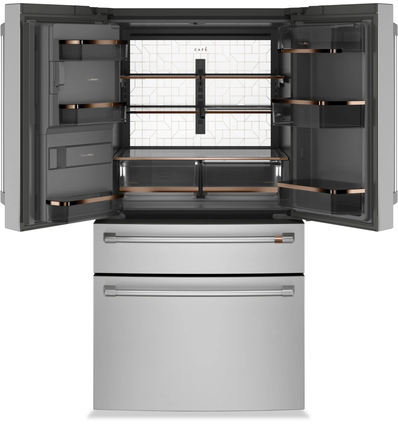 Café 22.3 Cu. Ft. Counter-Depth 4-Door French-Door Refrigerator - CXE22DP2PS1 - Image 3