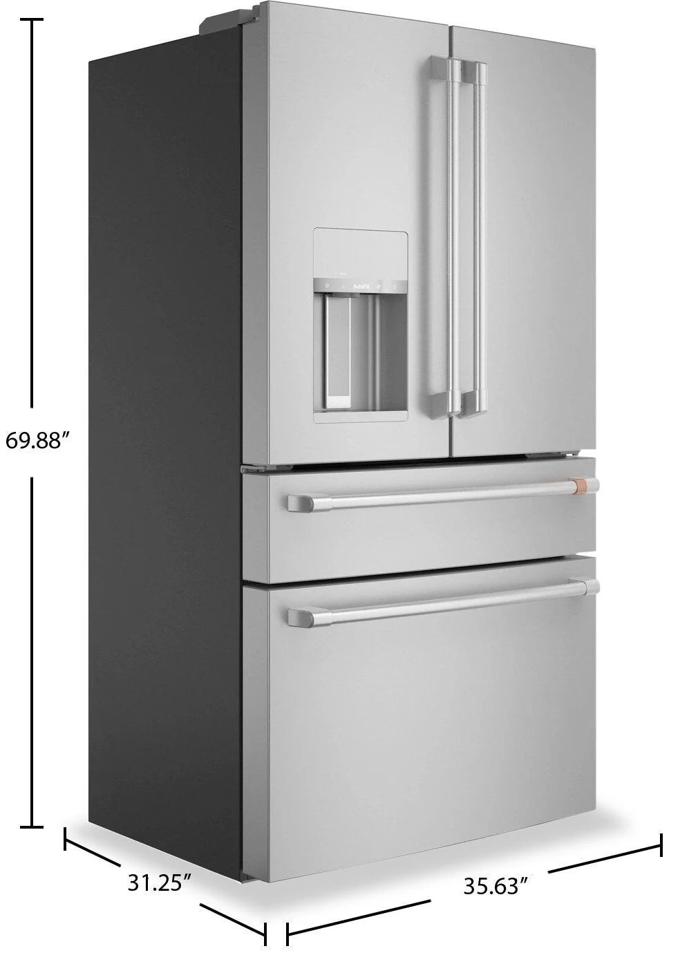 Café 22.3 Cu. Ft. Counter-Depth 4-Door French-Door Refrigerator - CXE22DP2PS1 - Image 7