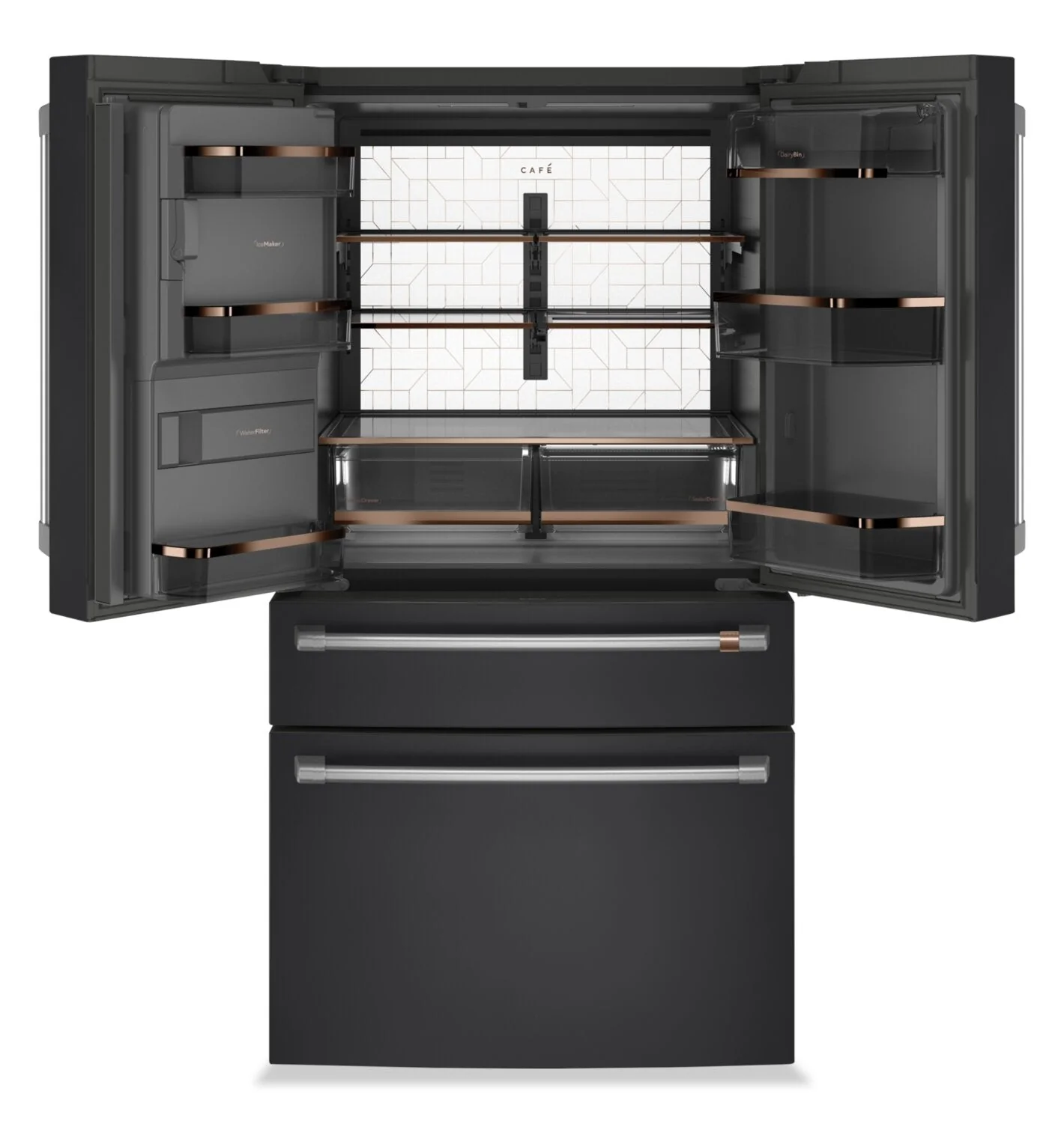 Café 22.3 Cu. Ft. Counter-Depth 4-Door French-Door Refrigerator - CXE22DP3PD1 - Image 3