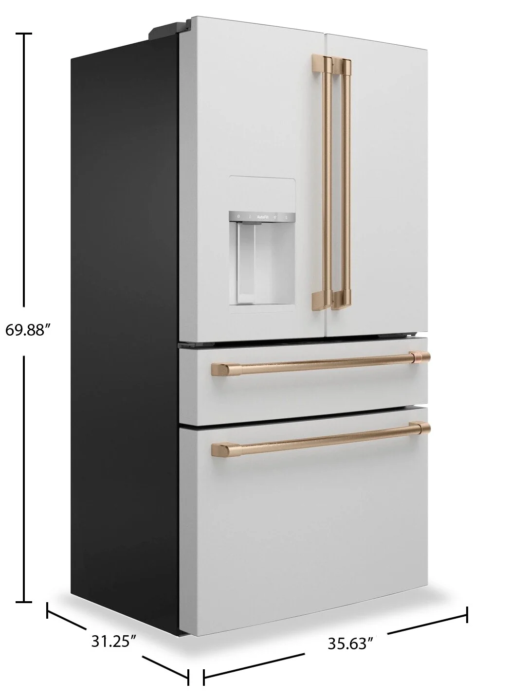 Café 22.3 Cu. Ft. Counter-Depth 4-Door French-Door Refrigerator - CXE22DP4PW2 - Image 7