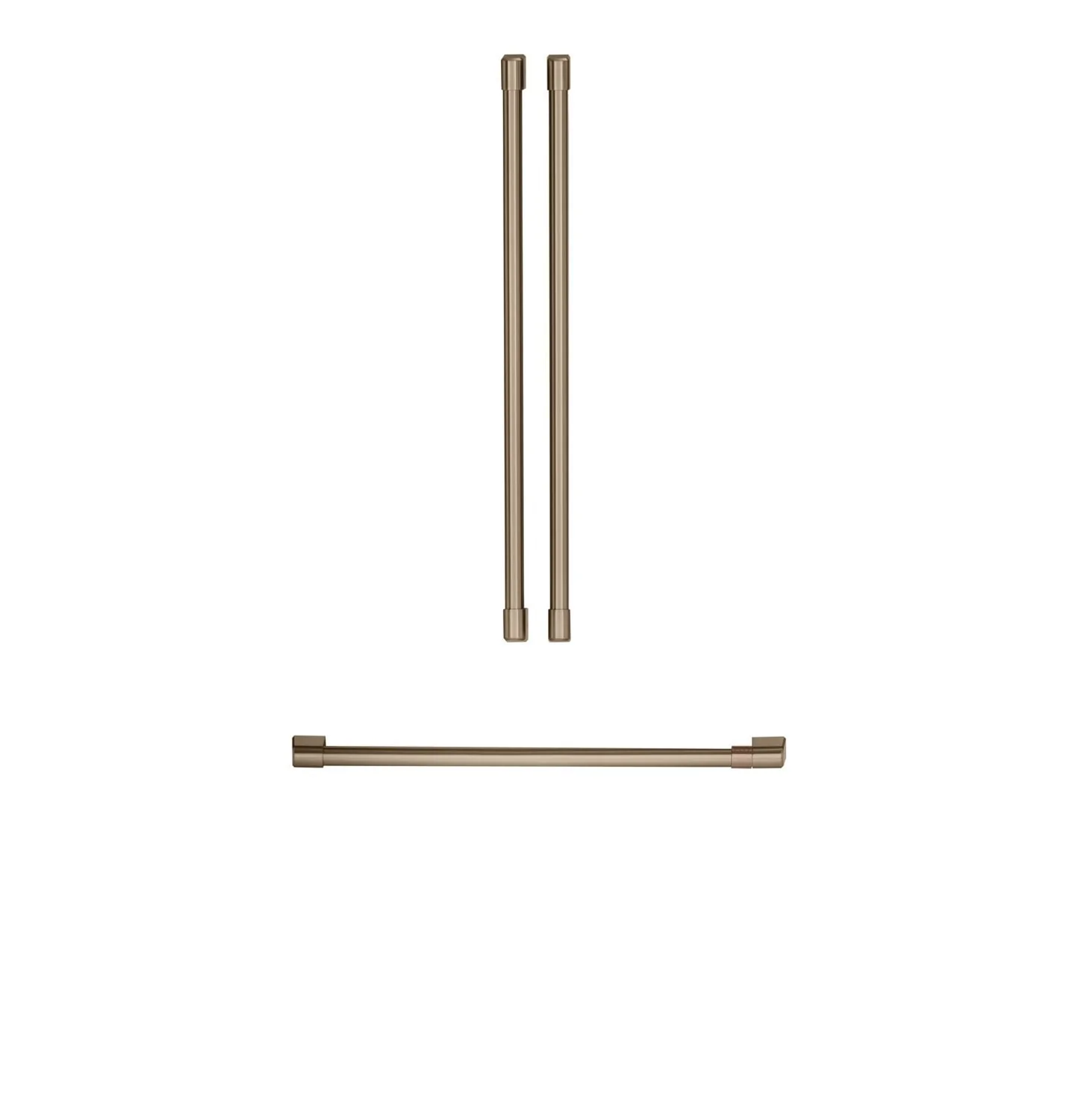 Cafe 3-Piece Handle Kit for French-Door Refrigerator in Brushed Bronze - CXMB3H3PNBZ