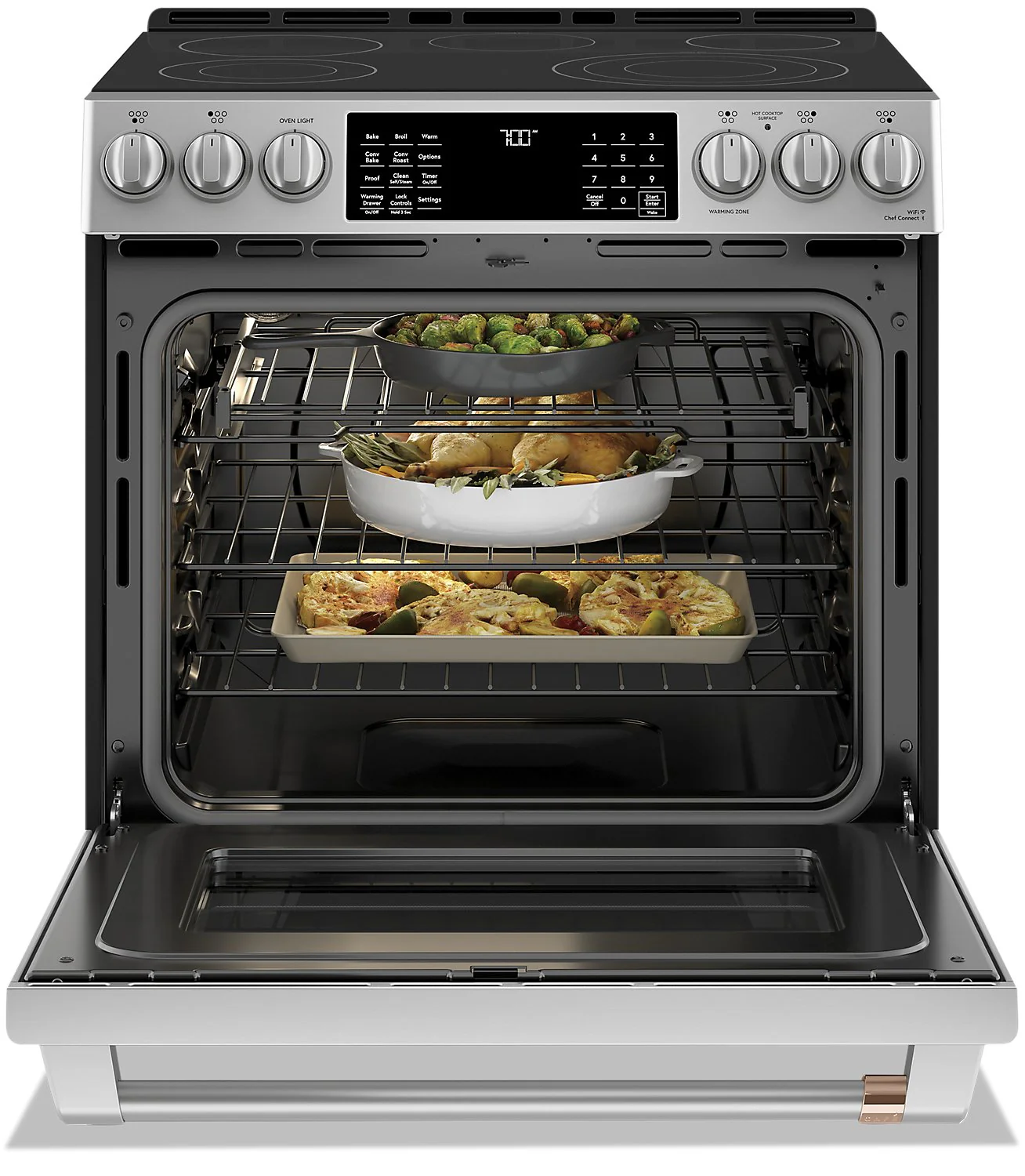 Café 30" Slide-In Radiant and Convection Electric Range - CCES700P2MS1 - Image 3