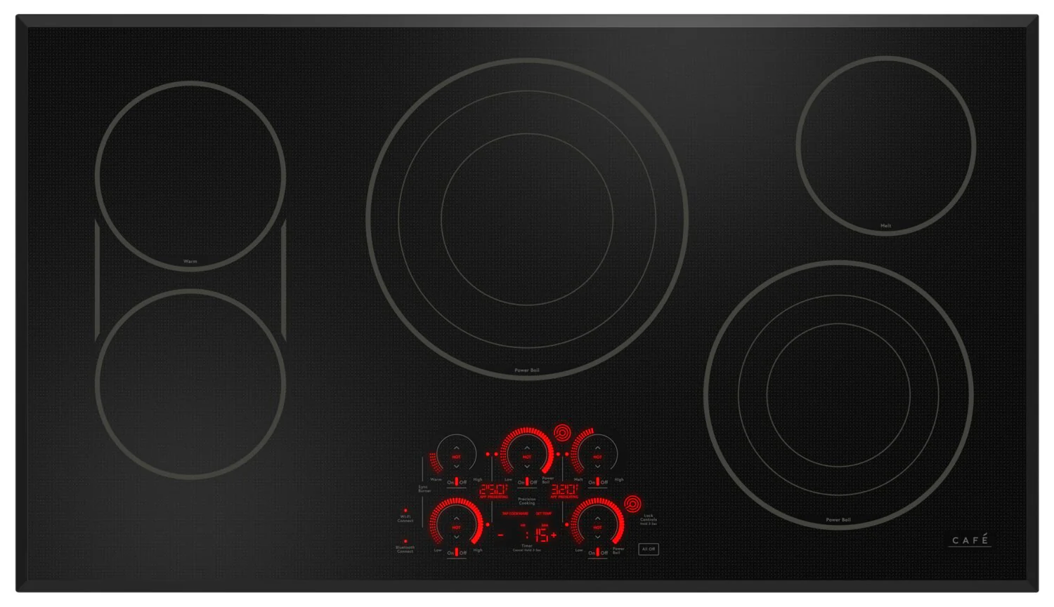 Café 36" Electric Cooktop with Touch Controls - CEP90361TBB - Image 2