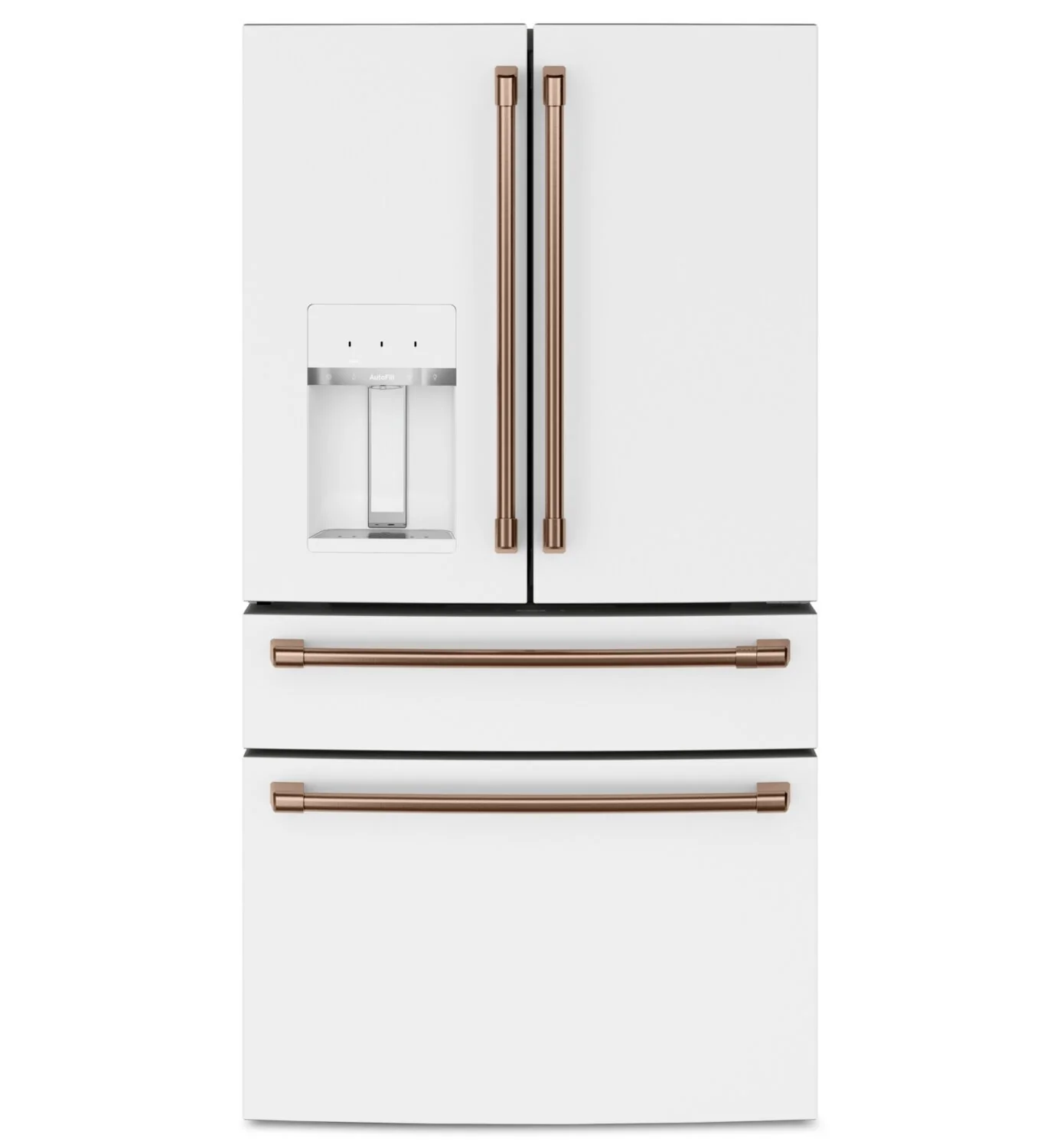 Cafe 4-Piece Brushed Copper Handle Kit for French-Door Refrigerator - CXQB4H4PNCU - Image 2