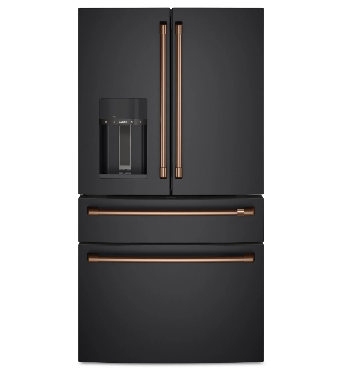 Cafe 4-Piece Brushed Copper Handle Kit for French-Door Refrigerator - CXQB4H4PNCU - Image 3
