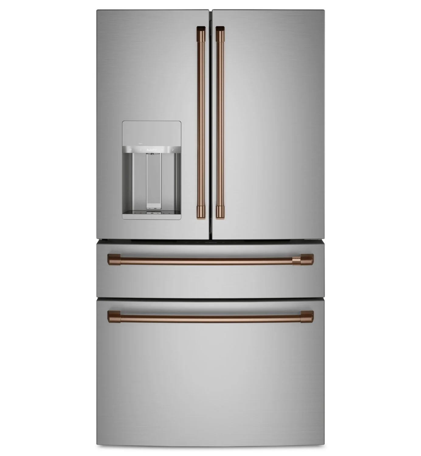 Cafe 4-Piece Brushed Copper Handle Kit for French-Door Refrigerator - CXQB4H4PNCU - Image 4
