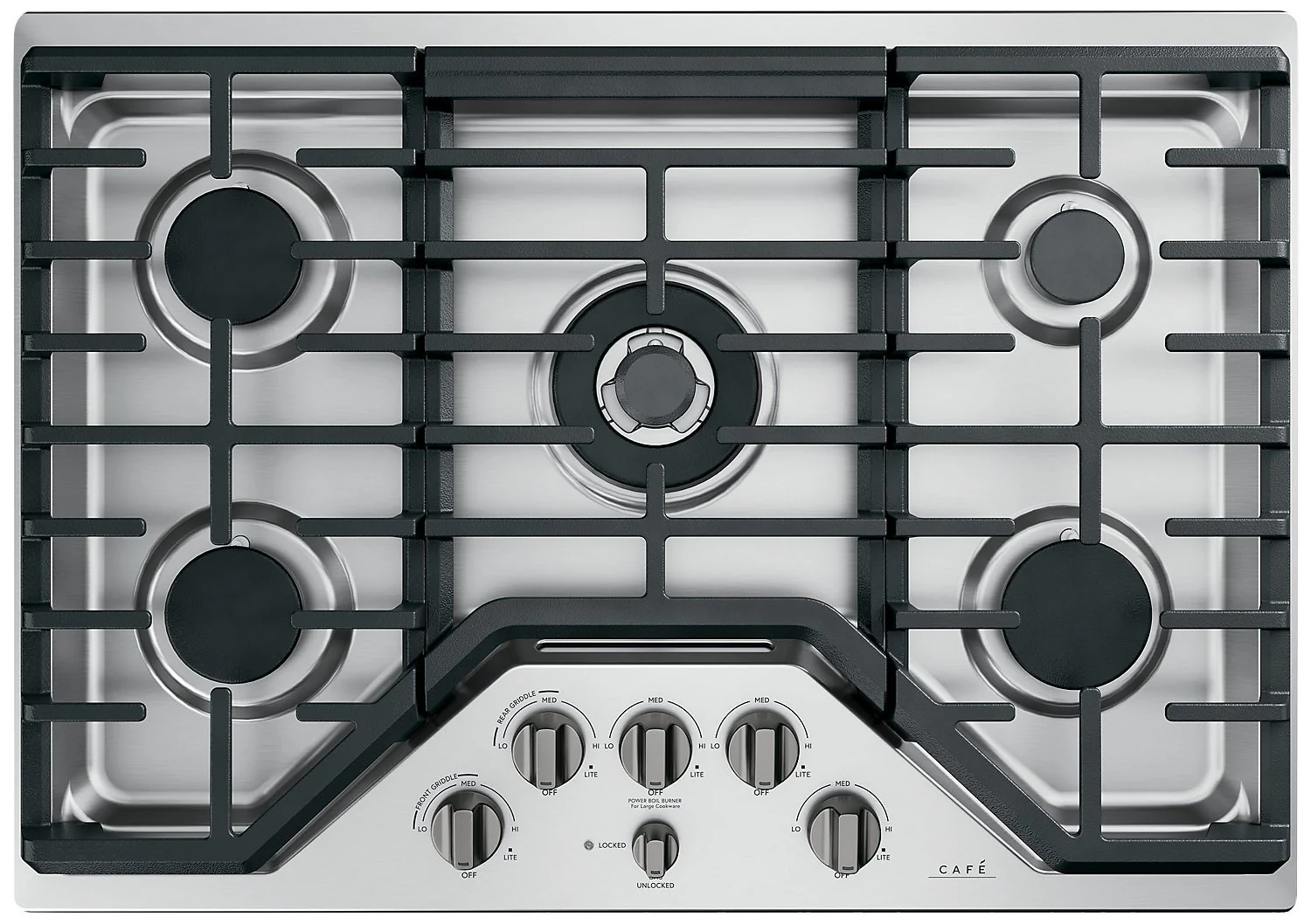 Café 5-Piece Gas Cooktop Brushed Black Knobs - CXCG1K0PMBT - Image 3