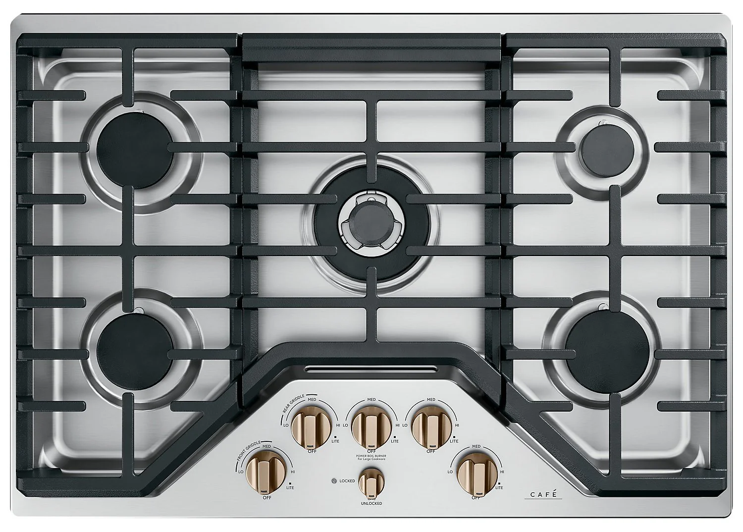 Café 5-Piece Gas Cooktop Brushed Bronze Knobs - CXCG1K0PMBZ - Image 2