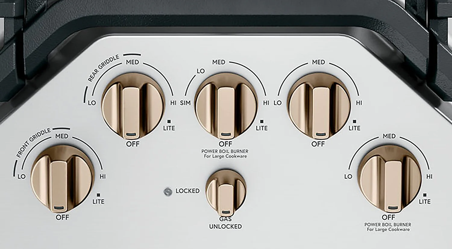 Café 5-Piece Gas Cooktop Brushed Copper Knobs - CXCG1K0PMCU - Image 2