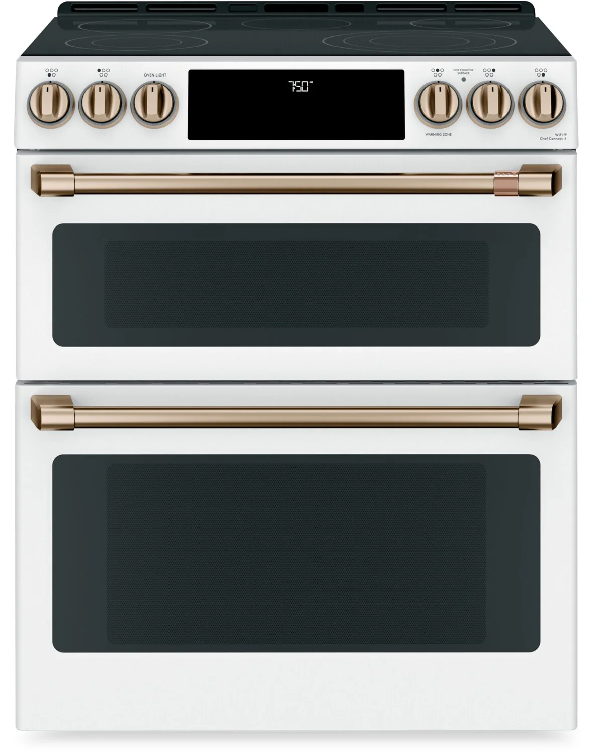 Café 6.7 Cu. Ft. Smart Front-Control Double Oven Electric Range - CES750P4MW2