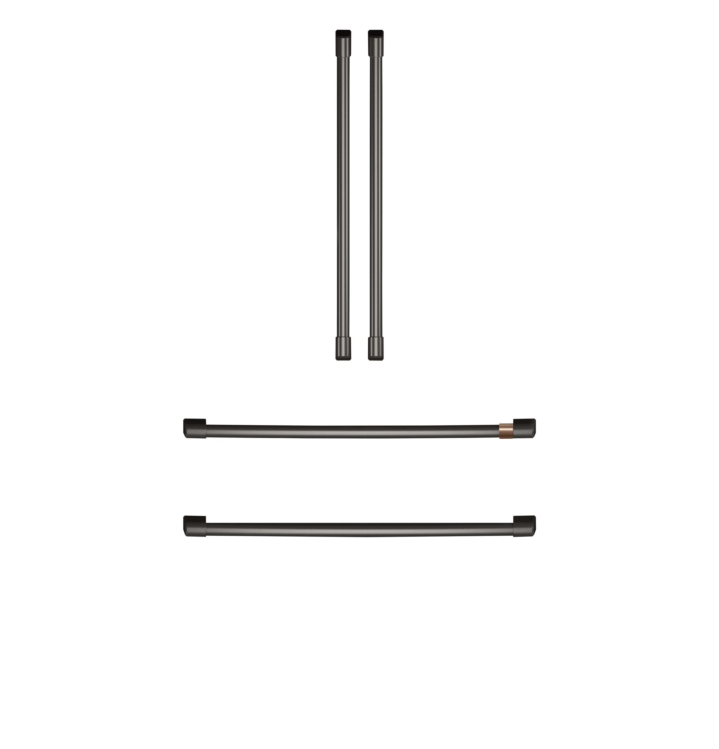 Café Brushed Black Refrigerator Handle Kit - CXQB4H4PNBT