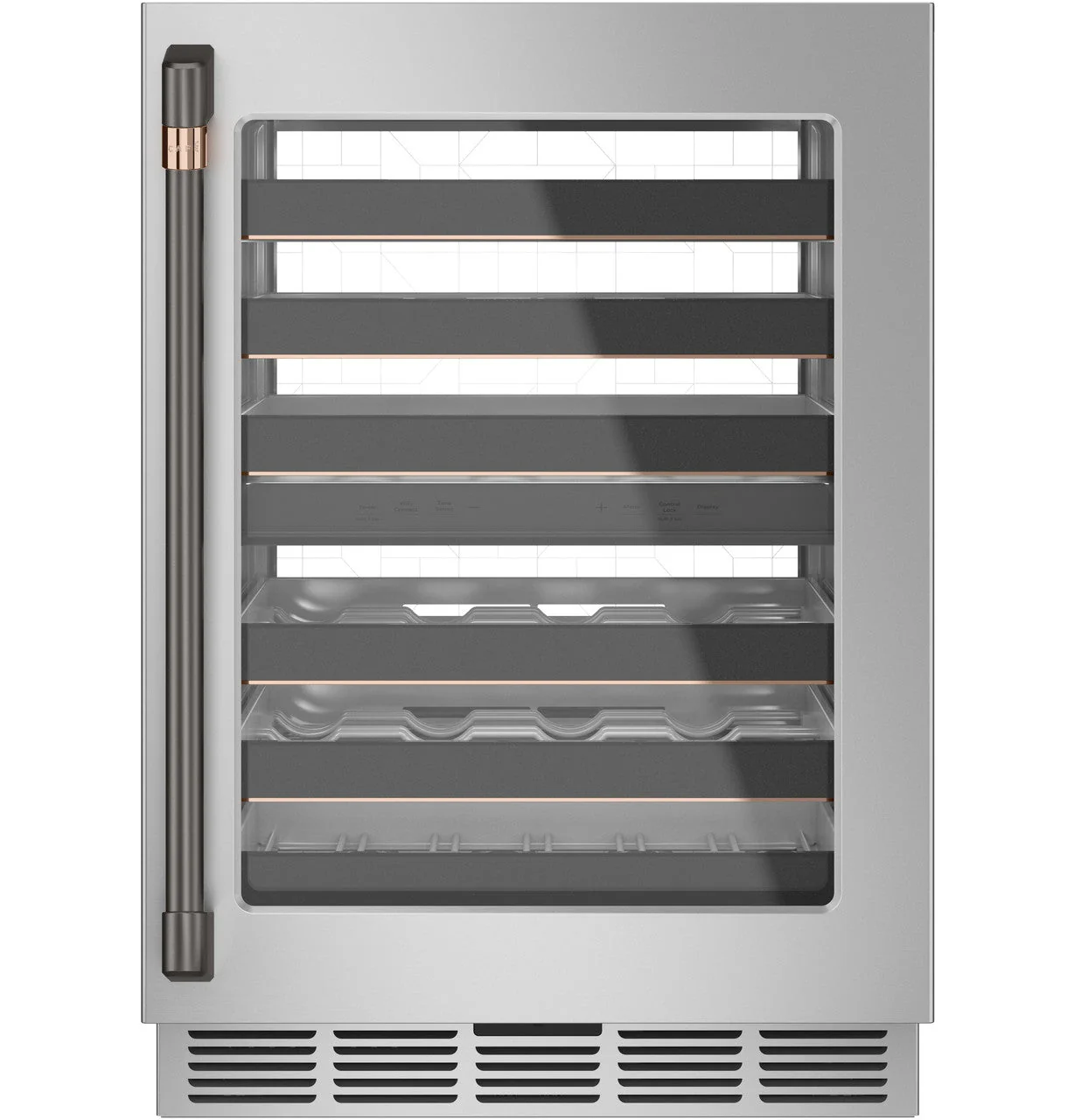 Café Brushed Black Wine and Beverage Centre Handle Kit - CXQW1H1PPBT - Image 2