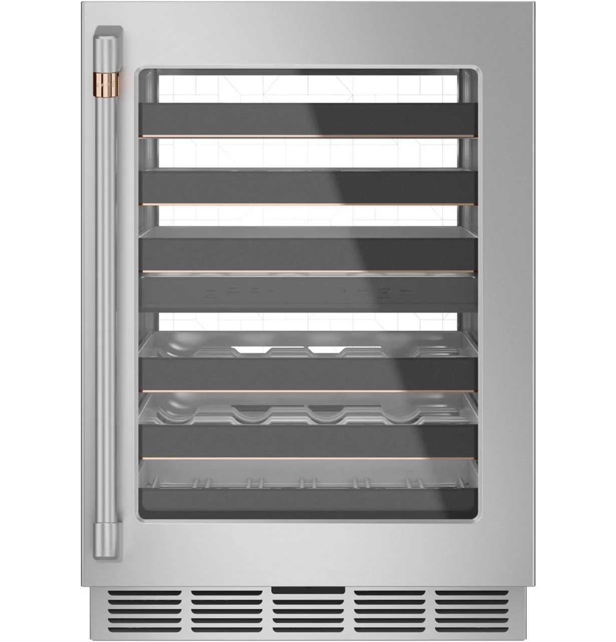 Café Brushed Stainless Wine and Beverage Centre Handle Kit - CXQW1H1PPSS - Image 2