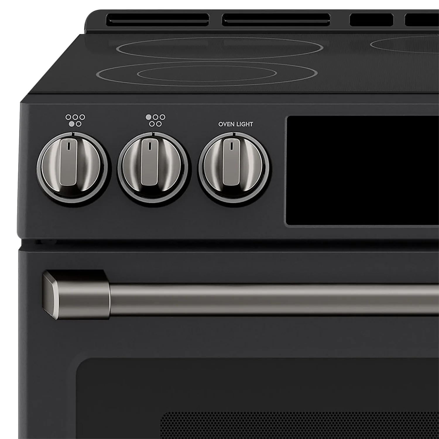 Café Electric Range Brushed Black Knobs and Handles Set - CXFCEHKPMBT - Image 3