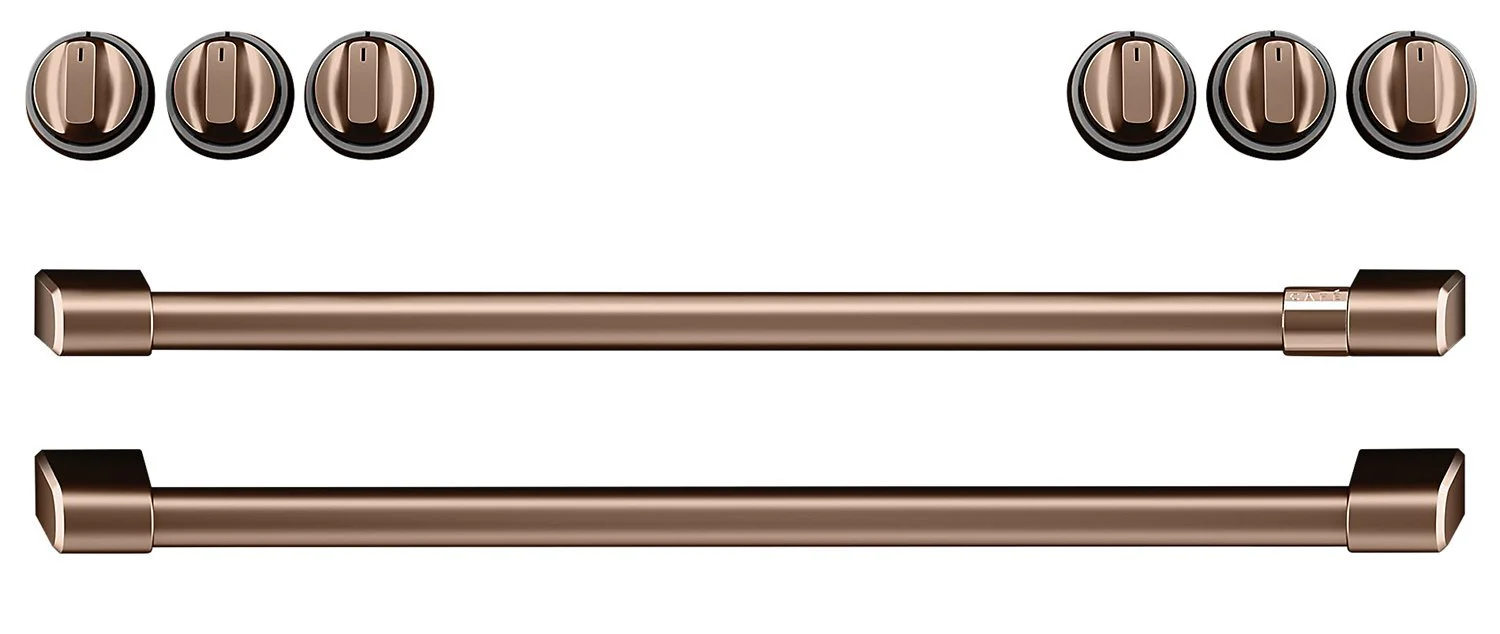 Café Electric Range Brushed Copper Knobs and Handles Set - CXFCEHKPMCU