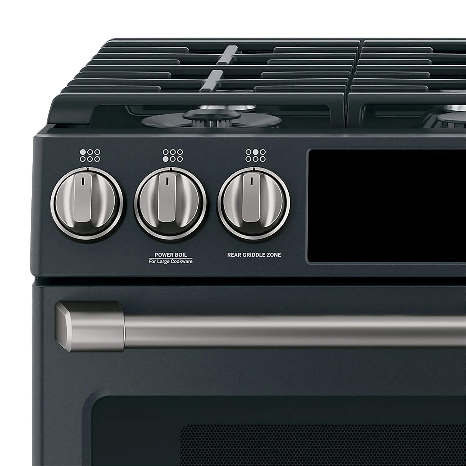 Café Gas Range Brushed Black Knobs and Handles Set - CXFCGHKPMBT - Image 3