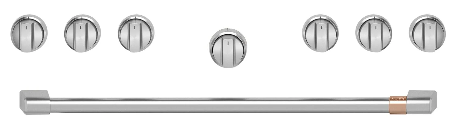 Café Handle and Knob Set for 36" Range in Brushed Stainless - CXPR6HKPTSS