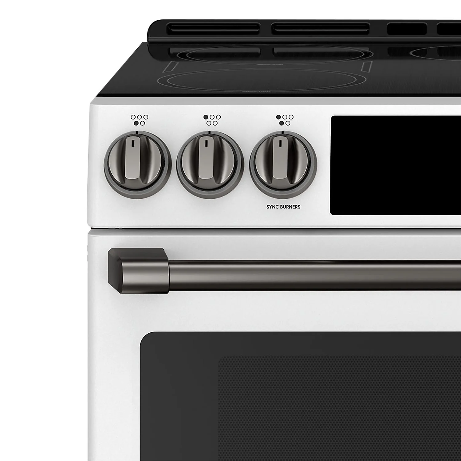 Café Induction Range Brushed Black Knobs and Handles Set - CXFCHHKPMBT - Image 2